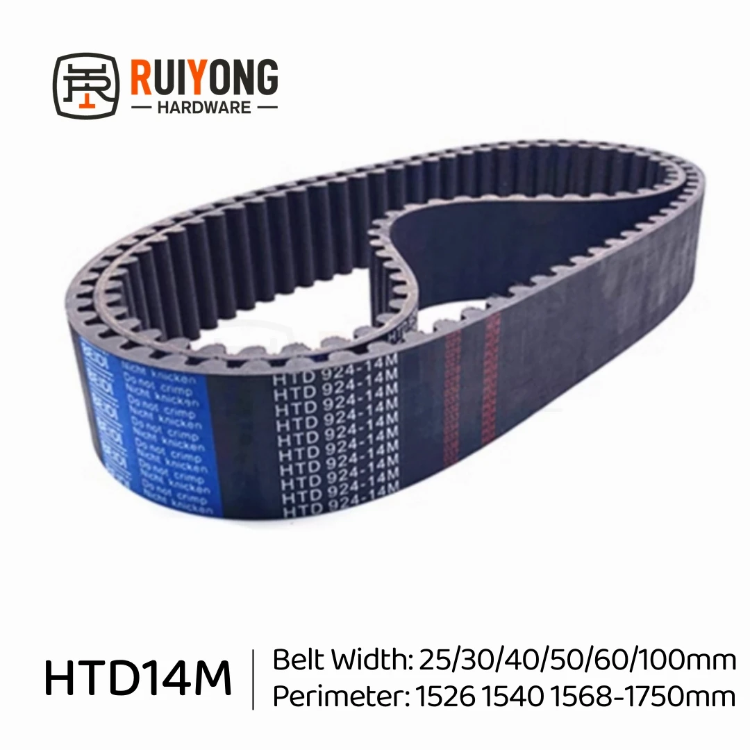 

HTD 14M High Torque Rubber Timing belt Width 25/30/40/50/60/100mm Perimeter 1526 1540 1568 1610 1624 1638 1652 1680 1736 1750mm