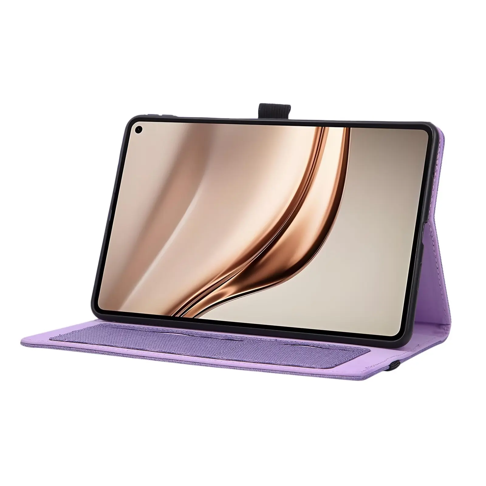 Denim Fabric Flip Stand Tablet Case with TPU Soft Back Cover