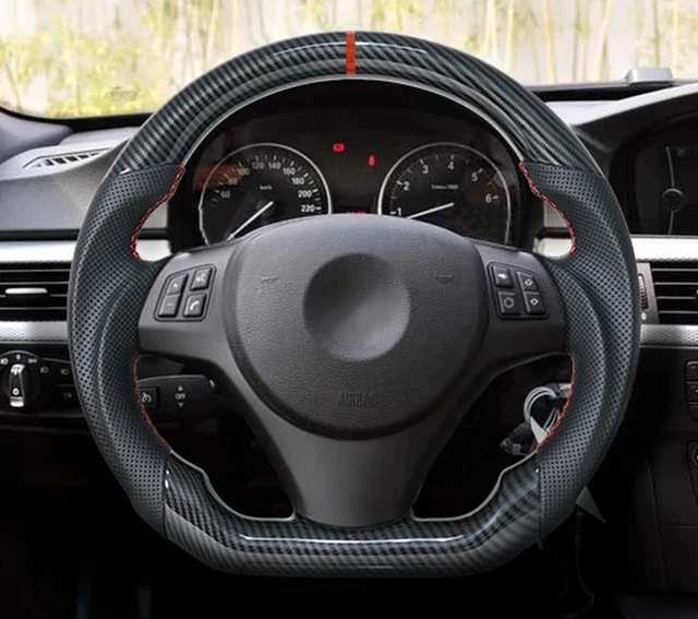 BMW E90 E91 E92 335i M3にカーボン仕様ステアリングトリム BMW E90 E91 E92 335i M3に★カーボン仕様ステアリングトリム