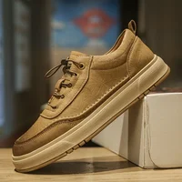 Fashion Cow Leather Casual Sneakers for Men 2025 Designer Soft-sole Men's Board Shoes Spring Autumn Sports Zapatos Para Hombre 2