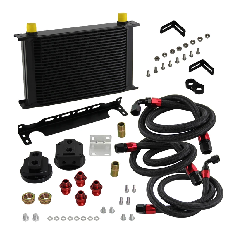 25 Row An10an Universal Engine Transmission Oil Cooler + Filter