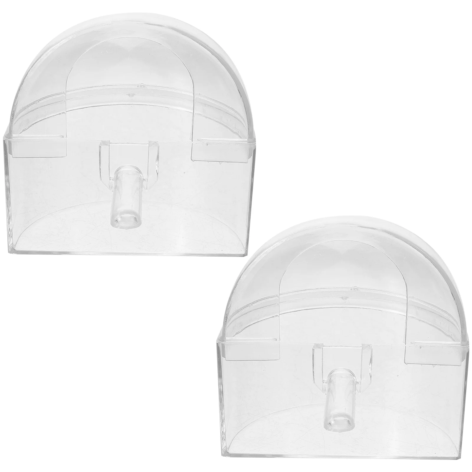 

2 Pcs Containers for Food Parrot Feeder Feeding Bird Holder Bowls Cage Acrylic Buckle Design Cup