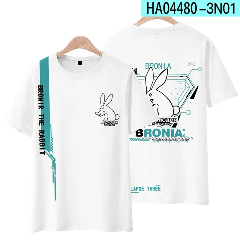 Hot Game Honkai Impact 3rd Cosplay T Shirt Summer Fashion Round Neck Short Sleeve Anime T-shirt Harajuku Tops Streetwear Clothes