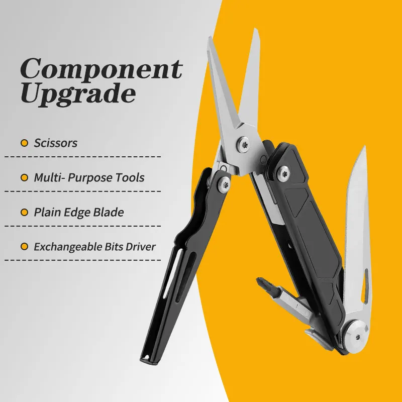 Multifunctional Scissors Stainless Steel Folding Knife Outdoor Survival Gadgets Gifts for Dads