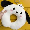 Comfortable Pochacco U-shaped Pillow Stuffed Anime Hangyodon Nap Pillow Travel Neck Pillow Japanese Style Portable Cute 6