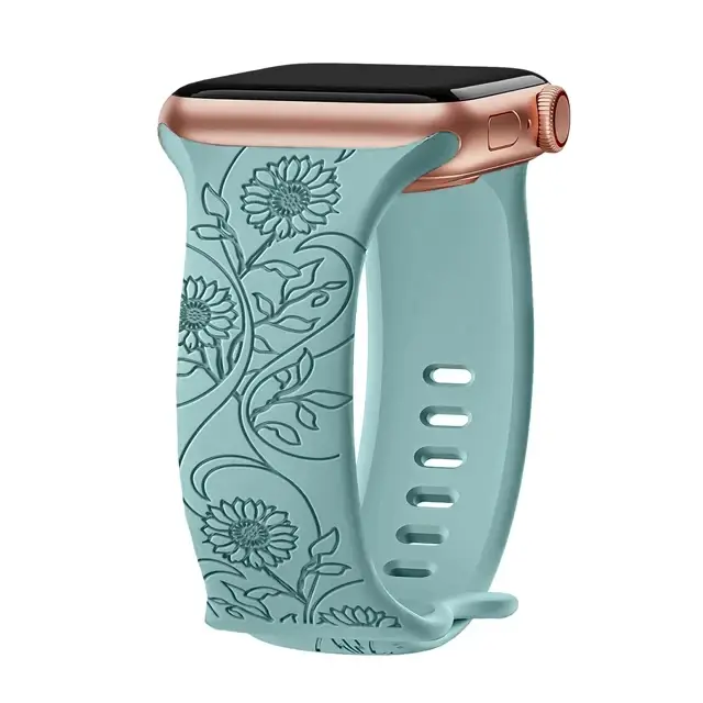 Engraved Band for Apple Watch Strap 46mm 44mm 42mm 41mm 40 45mm Ultra 3 2 49mm Floral Bracelet Iwatch Series 11 10 9 8 7 SE 6 5 - Image 21