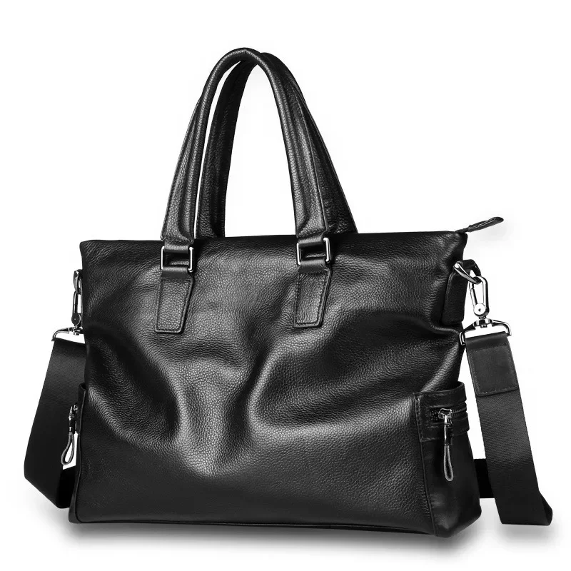 

Famous Brand Genuine Leather Men Briefcase Business Leather Male Briefcase Male Casual Shoulder Messenger Bag Tote Bags