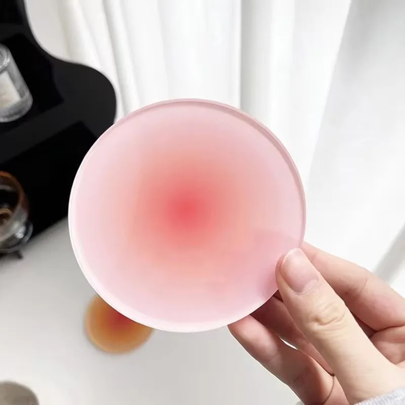 Gradient Color Non-Slip Acrylic Coaster Set - Stylish Photo Props and Desktop Decorations