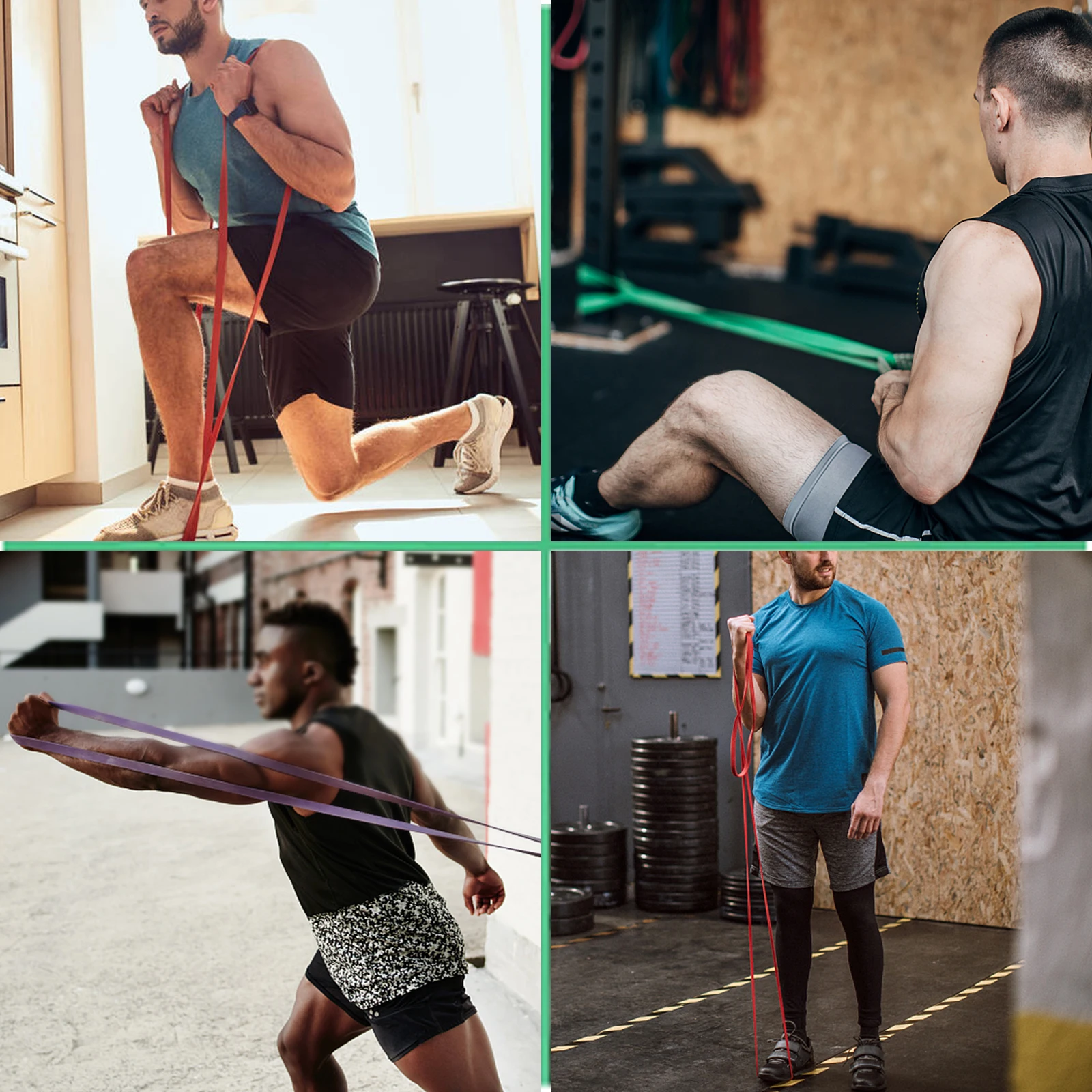 Exercise Bands Set Pull Up Assistance Bands Set - 4 Resistance Levels Exercise Bands For Strength Training Workout Resistance Bands