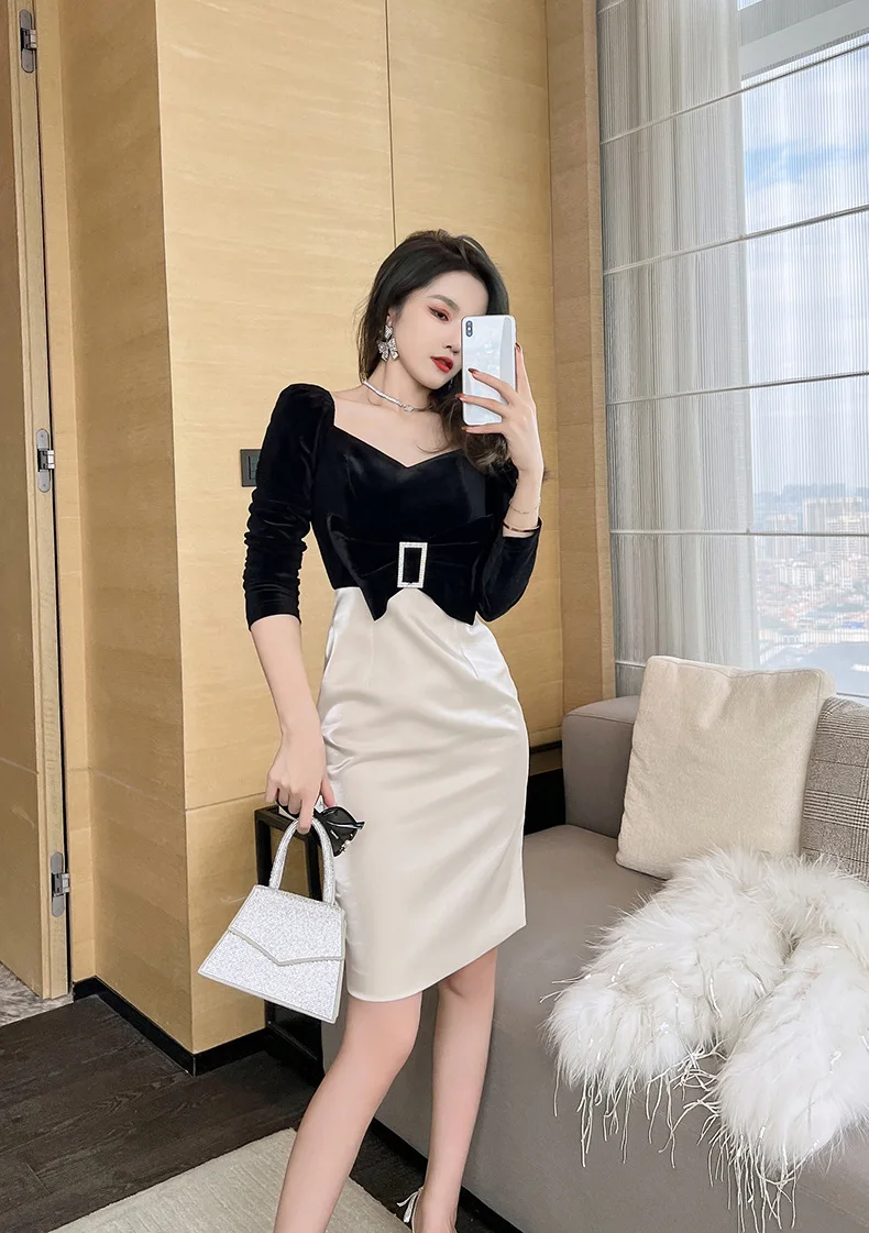 

Celebrity Temperament Dresses, Small Dresses, Bow, and Evening Dress, Versatile, Luxury and Elegance