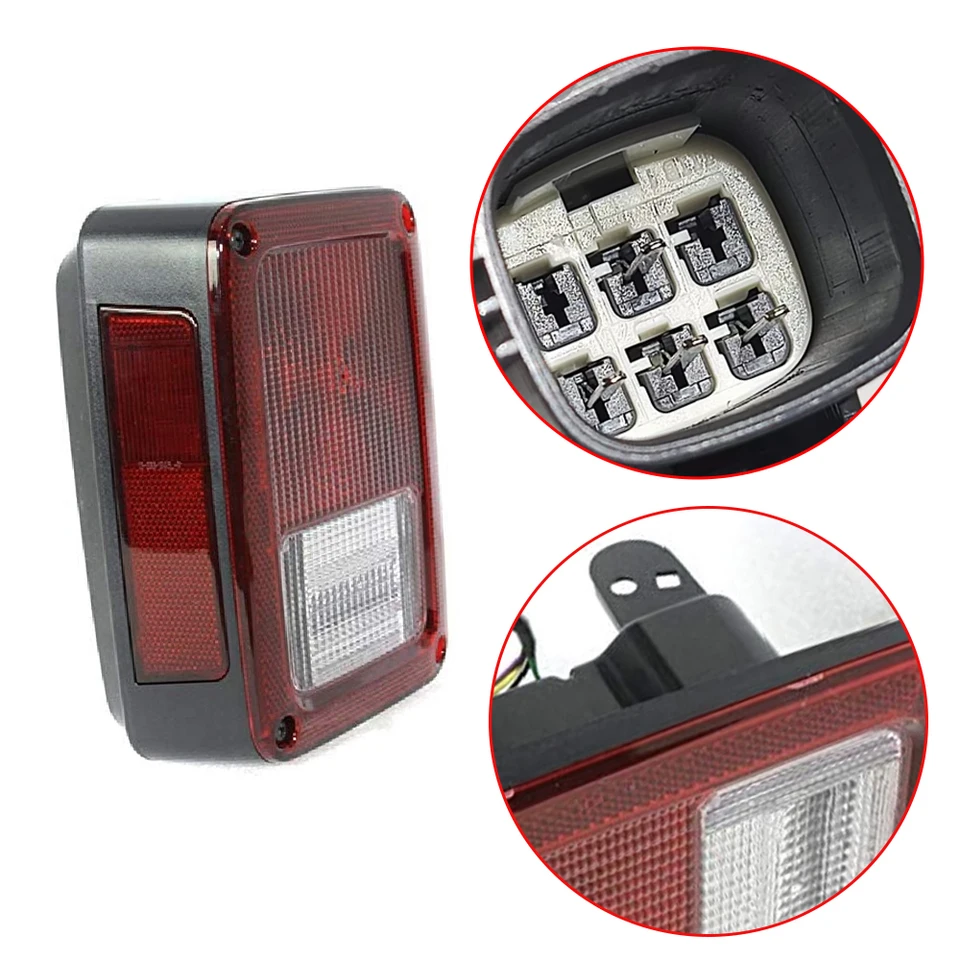 DEBUNS Luce posteriore freno a LED rossa con montaggio alto universale da 14 LED 12V