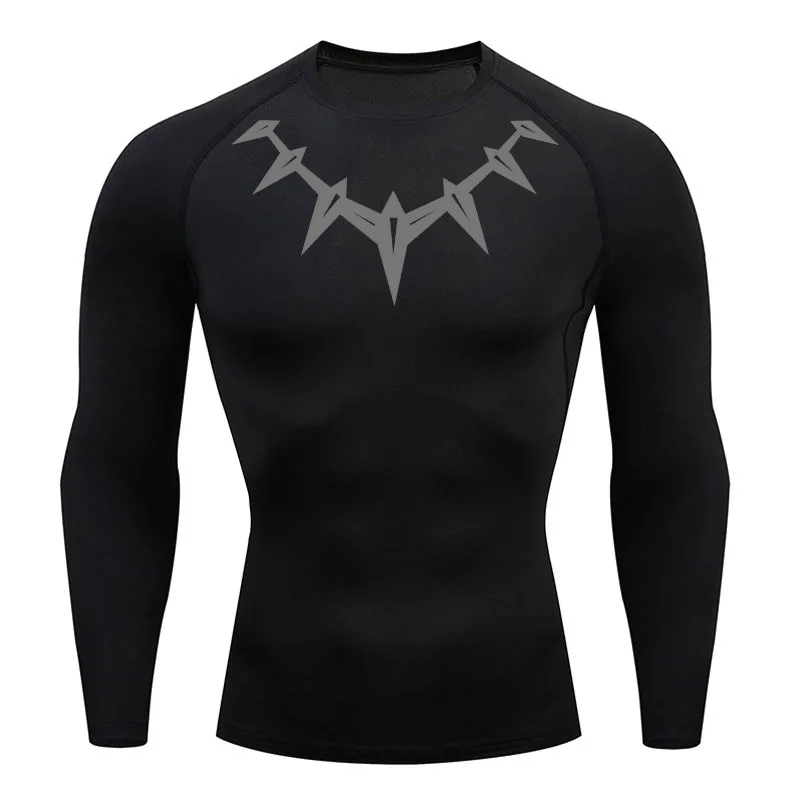 thumbnail image 1 of Camiseta de compresión de manga larga para correr, ropa deportiva para hombre, camiseta de gimnasio, culturismo, camiseta de manga corta, camiseta deportiva de verano de secado rápido, 1 of 4