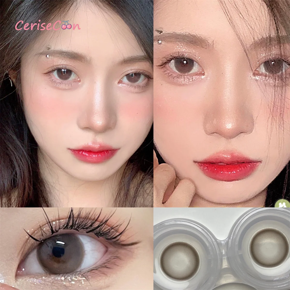 

Collagen gray crazy small big beauty pupil Colored Contact Lenses for eyes yearly Natural Myopia prescription degrees