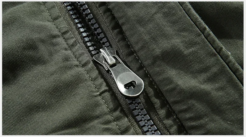 Description Picture 3 of itemWinter Warm Varsity Jacket Thick Fleece Casual Men Parkas Coat Military Windproof Hooded Jackets Man Men Washed Cotton New 2024