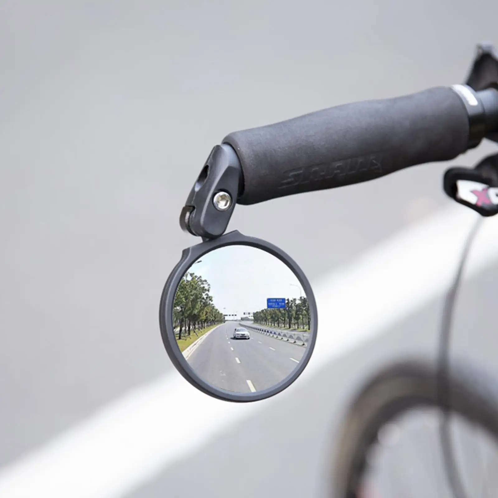 

Mountain Bike Folding Rearview Mirror Adjustable Handlebar Reflector End Mirror View Convex Bar Alloy Rear Aluminum J4K3