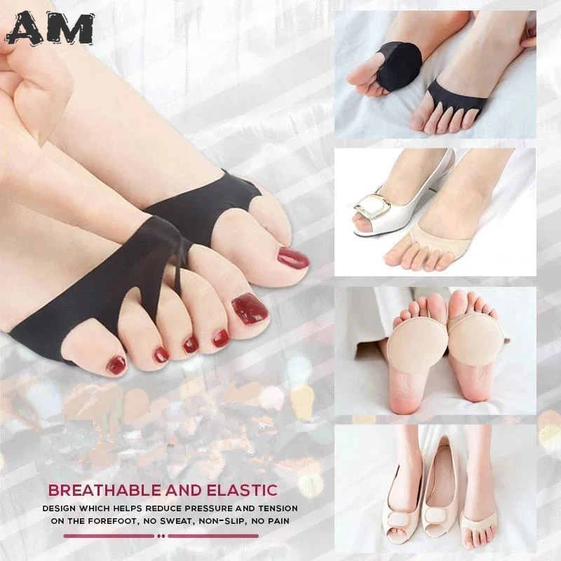 Honeycomb Fabric Forefoot Pads High Heel Foot Cushions Peds Liners Anti-Slip Insole Breathable Shoes Women Protection Foot Pad