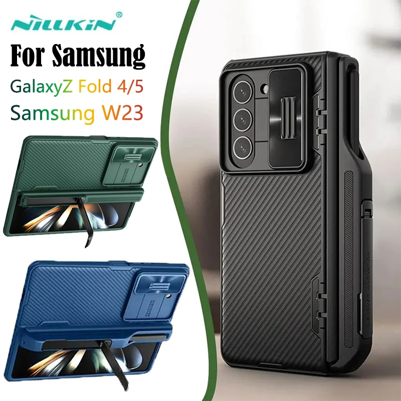 Per Samsung Galaxy Z Fold 5 Case W24 Nillkin Camshield Slide Camera Case Per S-Pen Holder Cover Per Samsung Phone Galaxy Fold5