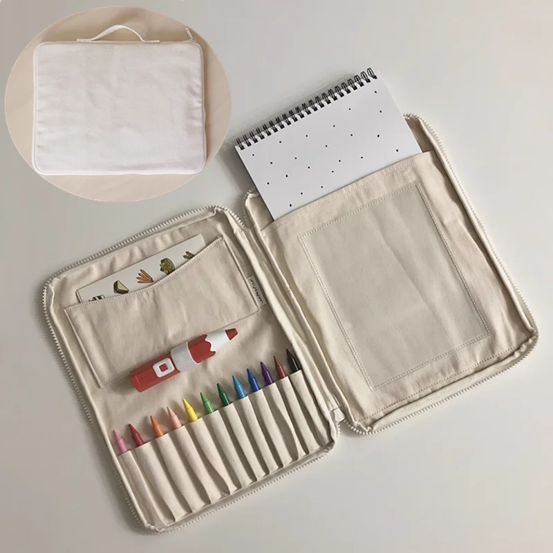 children's-paintbrush-canvas-storage-bag-art-students-outdoors-sketch-multi-functional-crayon-painting-stationery-storage-bag