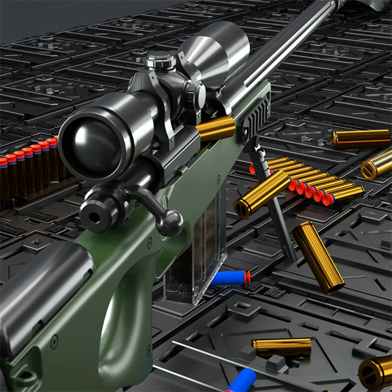 Пистолет игрушечный ручной AWM EVA мягкая снайперская винтовка 98k игрушка бластер