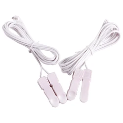 2.5/3.5mm Jack 2 Ear Clips With 2 Way+4-Way Of Digital TENS Therapy Machine Electrode Lead Wires Connecting Cables