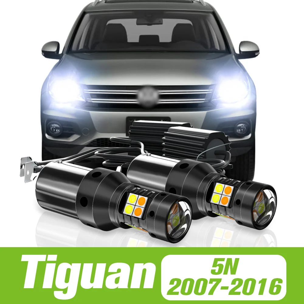 2pcsForVWTiguan5N20072016DualModeLEDTurnSignalDaytime