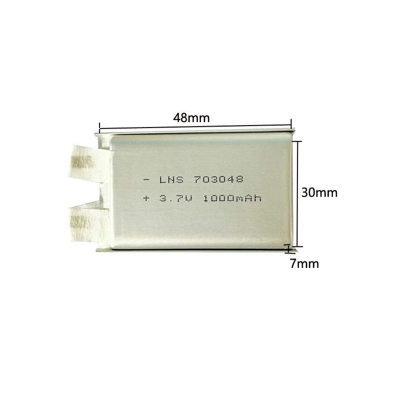 

Литий-полимерный аккумулятор 703048, 3,7 в, 1000 мАч, аккумулятор без защиты для массажного инструмента, автомобильные принадлежности, поддержка э...