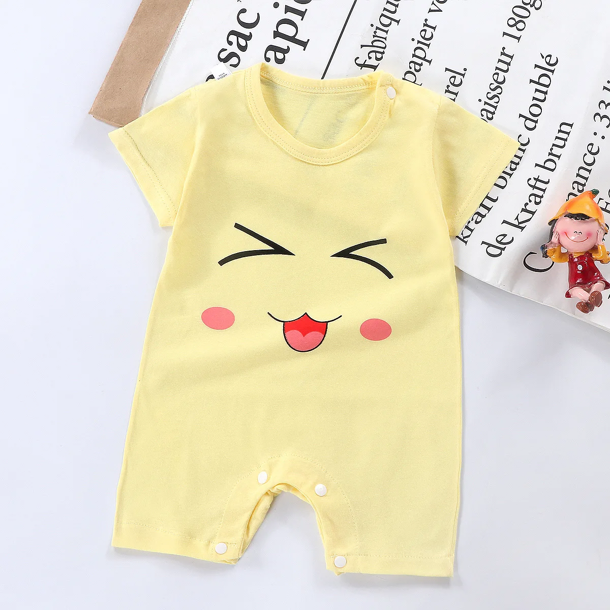 Newborn Baby Boys Girls Cartoon Cotton Kids Rompers Summer Children Infant Body Short Sleeve Girl Jumpsuit Printed Baby Clothes cheap baby bodysuits	 Baby Rompers