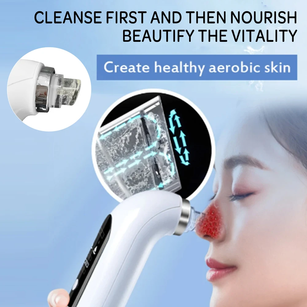 Blackhead Removal Pore Vacuum Face Cleaner Electric Pimple Black Head Remover USB Rechargeable Water Cycle Facial Cleaning Tools 2