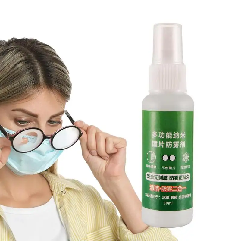 

Anti Fog Spray For Glasses 50ml Lens Cleaner Spray Anti-Fog Agent Clear Sight Long Lasting Defogger Spray For Camera Lenses
