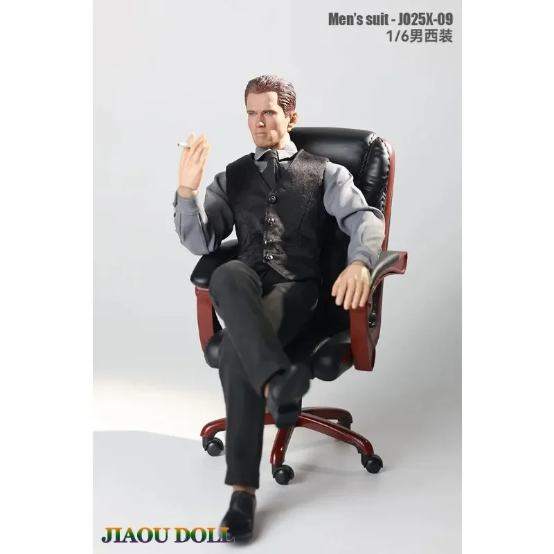 JO25X-09 1/6 Skala Männliche Puppe Hosen Hosen Krawatte Weste Anzug Set für 12'' Soldat Action Figur TBL M34 M35 Starke Muskel körper