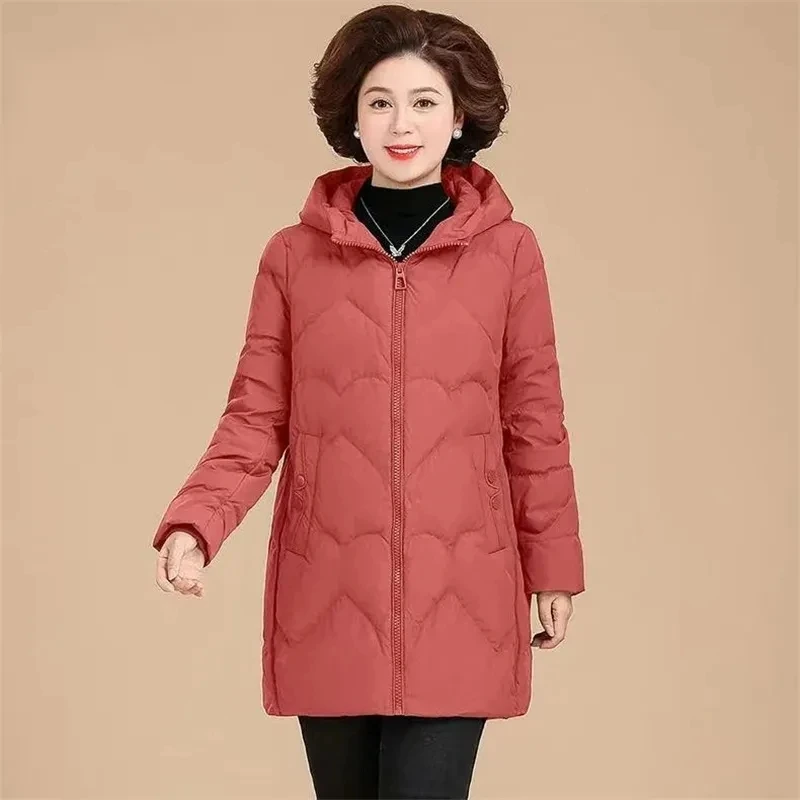 

Women's Winter Parkas Jacket New Middle-Aged And elderly Mothers Down Cotton Coats Ladies Loose Thick Warm Casual Overcoat Women