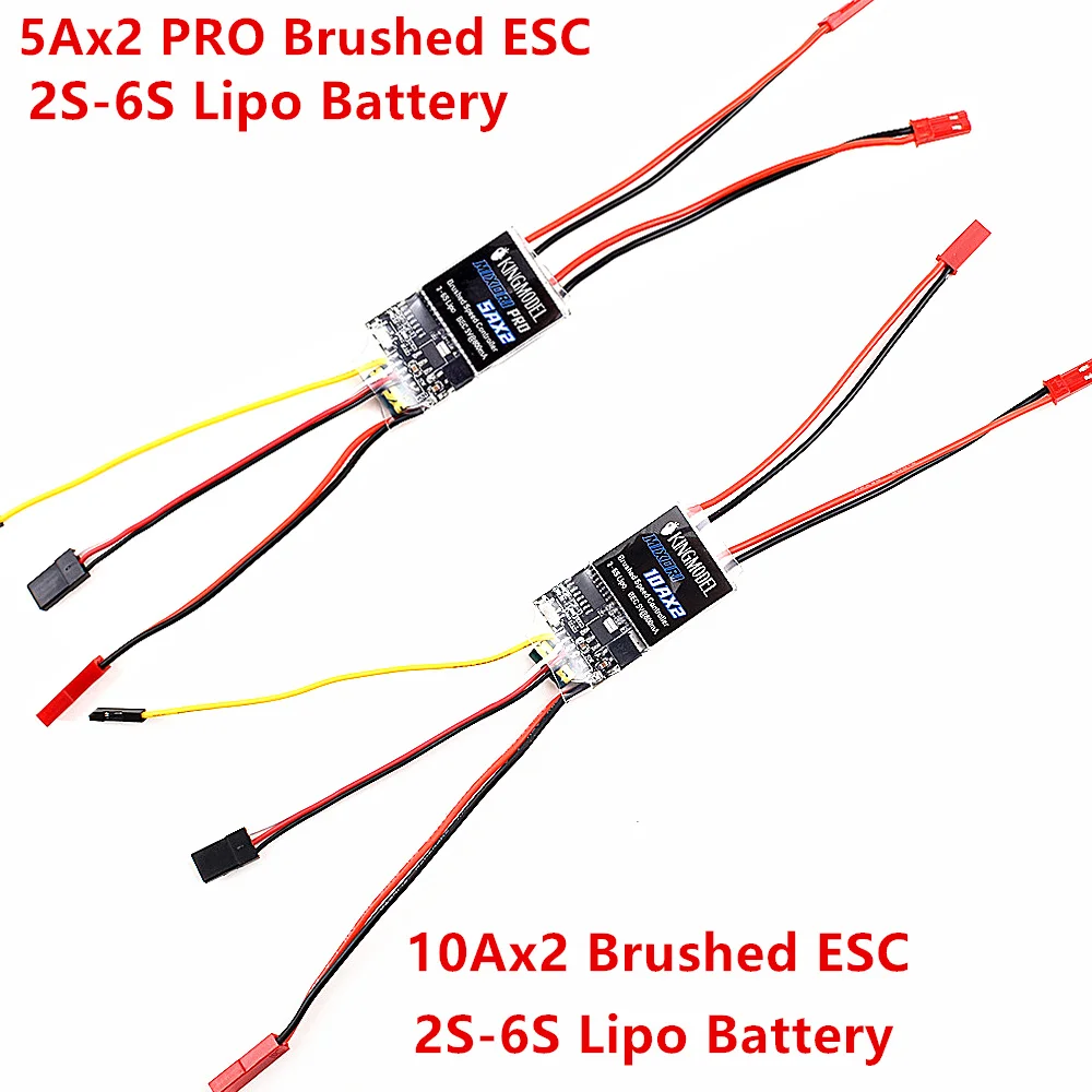 5Ax2 PRO 10Ax2 Dual Way Bidirectional Brushed ESC 2s-6S Lipo