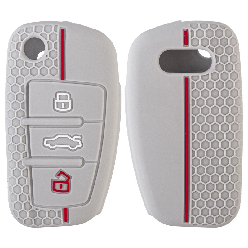 1 Pcs Silicone Car Key Fob Cover For Audi A1 A3 A6 C5 C6 Q3 Q2 Q7 TT TTS R8 S3 S6 RS3 RS6 A4