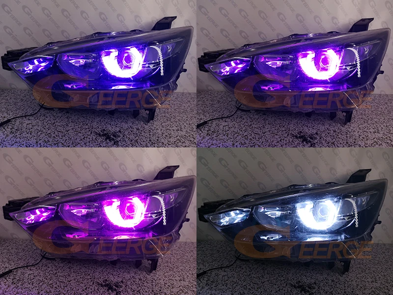 For MAZDA CX-3 CX3 Bluetooth App Multi Color RGB LED Angel Eyes