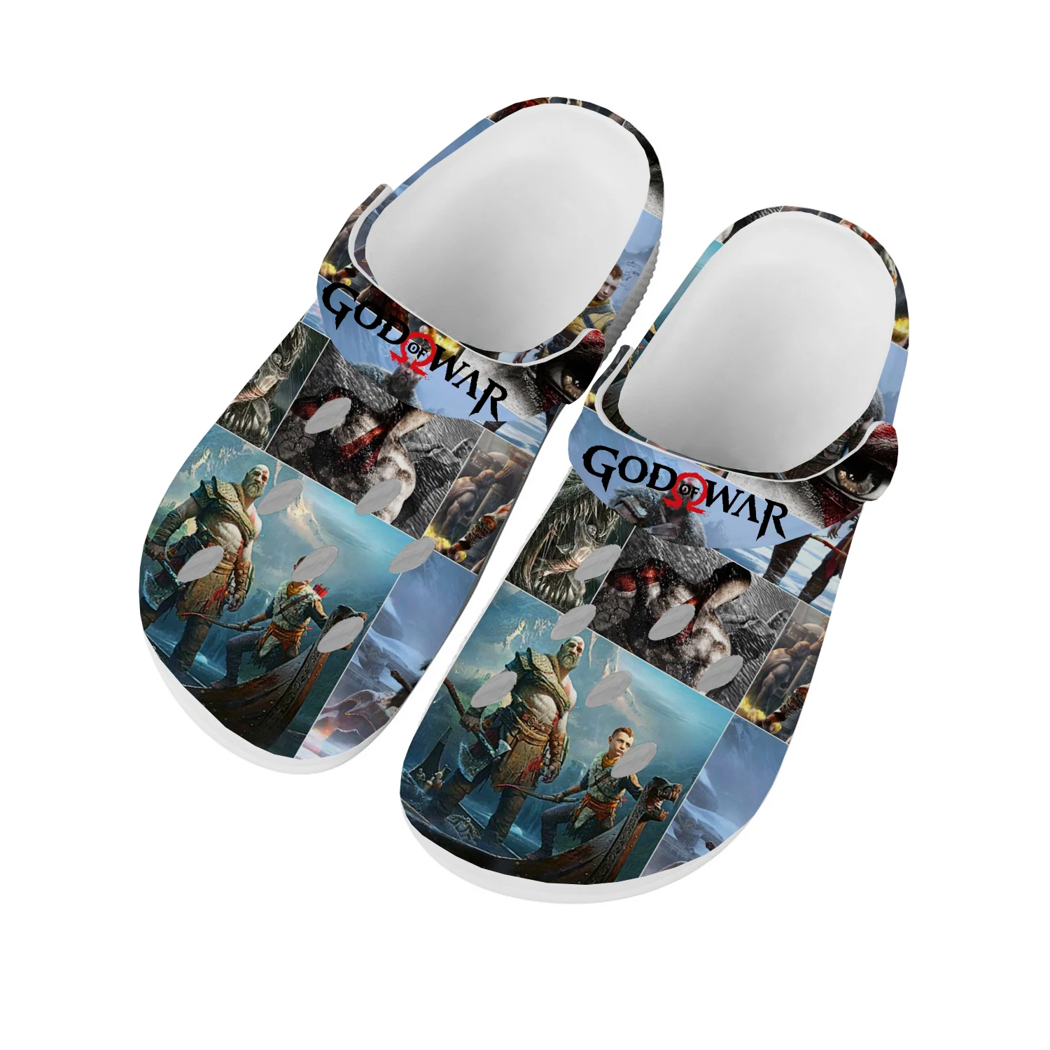 

God of War Home Clogs Hot Cartoon Game Mens Womens Teenager Fashion Custom Built Water Shoes Garden Beach Hole Slippers Sandals