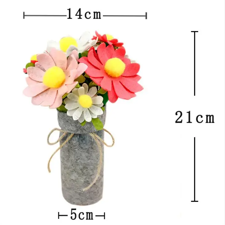 Sewing Craft Kit Potted plant Felt kit Non-woven cloth Craft DIY Sewing set Felt Handwork Material DIY needlework supplies