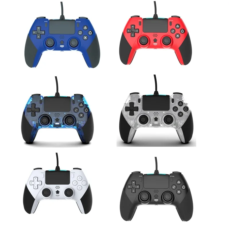 Controller Di Gioco Cablato Per Joystick Per Computer Usb Ps4 Joystick Per Controller Cablato Con Luce A Led Gamepad Con Programmazione Macro