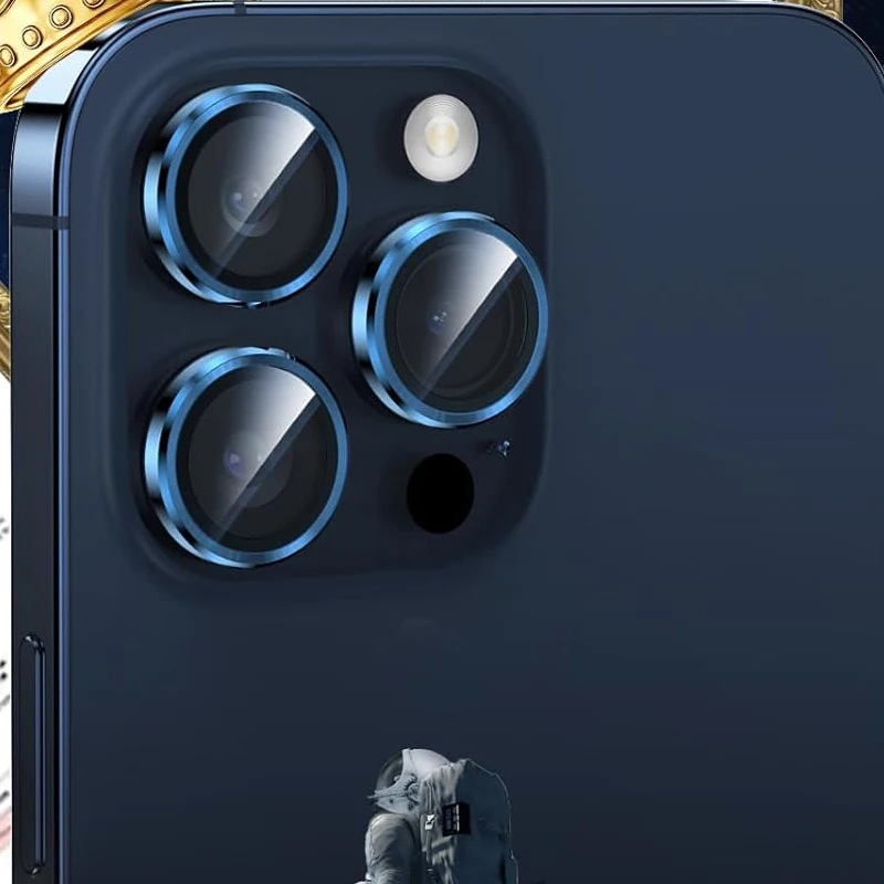Camera Lens Protector for iPhone 15 Pro Max 14 Plus 13 iPhone15 14Pro 15Pro 15Plus Tempered Glass Protection Cover Titanium Blue