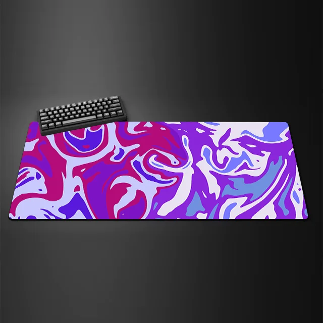 Vibrant Abstract Art Gaming Desk Mat – Large Non-Slip Rubber with Locking Edge, 900x400