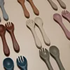 2 Pcs/Set Soft Silicone Baby Training Spoon Fork Set BPA Free Kids Safety Non-Slip Tableware Infant Toddler Feeding Accessories 5