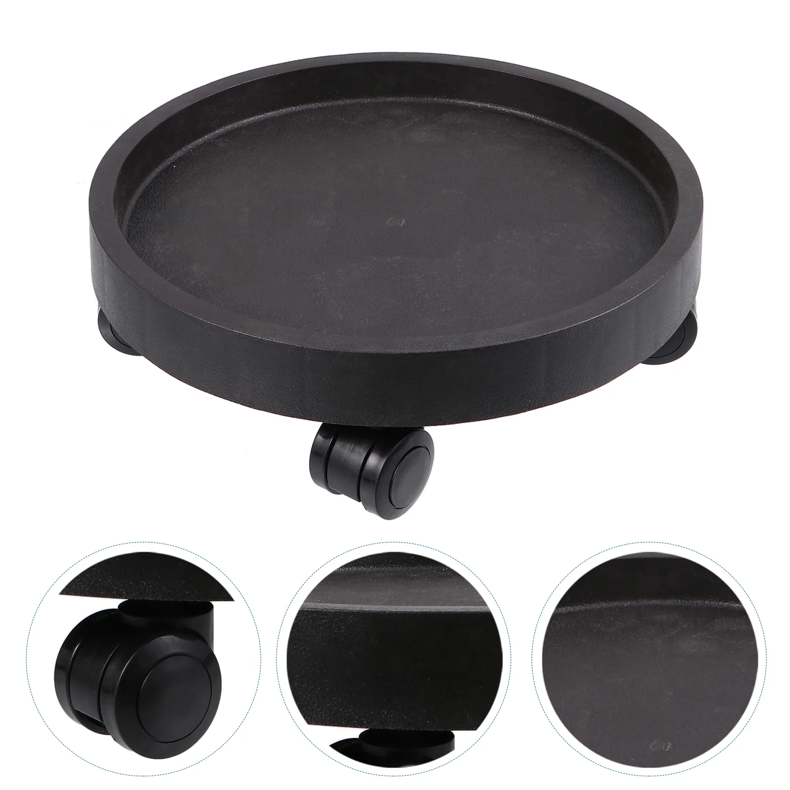 

Flower Pot Base Outdoor Round Planter Stand with Casters Wheel Rolling Potted Mover Holder