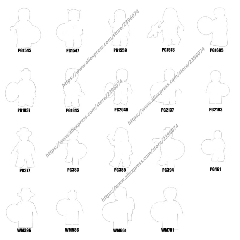 

1PCS Action Figures Building Blocks toys PG377 PG383 PG385 PG394 PG461 PG1545 PG1547 PG1559 PG1578 PG1695 PG1837 Series-030