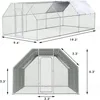 Large Chicken Coop, Flat-roof Walk-in Poultry Chicken Hen cage, Rabbits Duck Cages with Waterproof and Anti-Ultraviolet 5