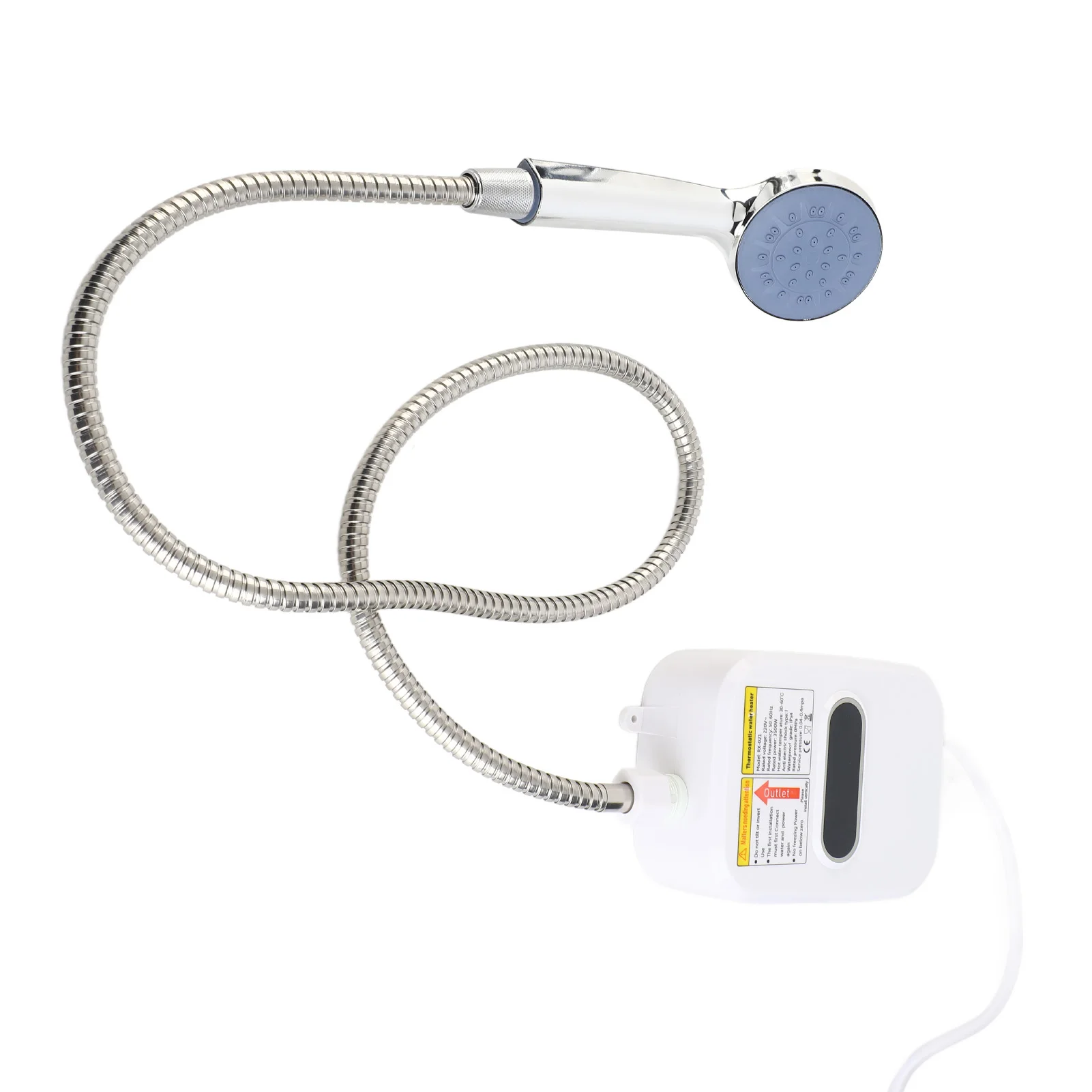 Small Instant Electric Water Heater LCD Temperature Display IPX4 Quick Heating Shower Water Heating Device Set with Shower 3
