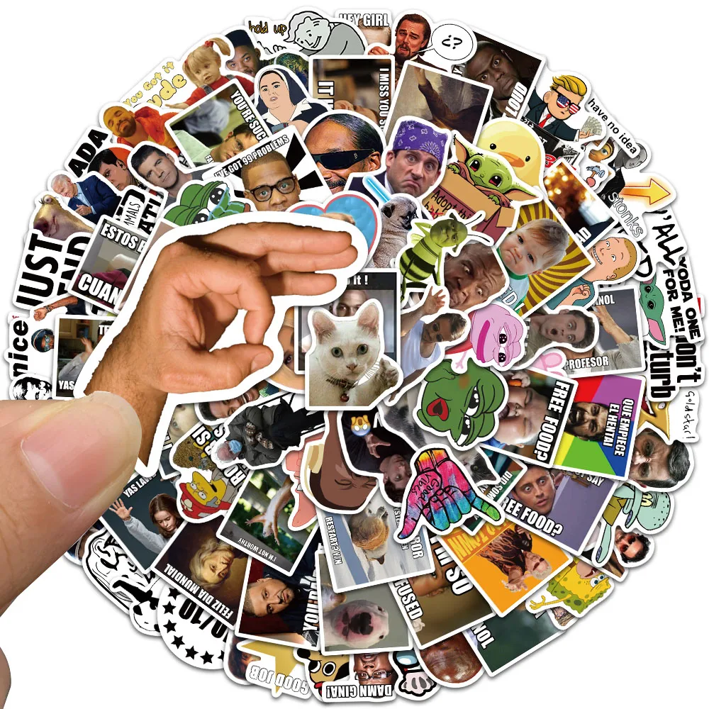 50/100pcs 노트북 기타 스케이트 보드 물병 자전거 자동차 데칼 방수 낙서에 대 한 재미 있은 Meme 스티커