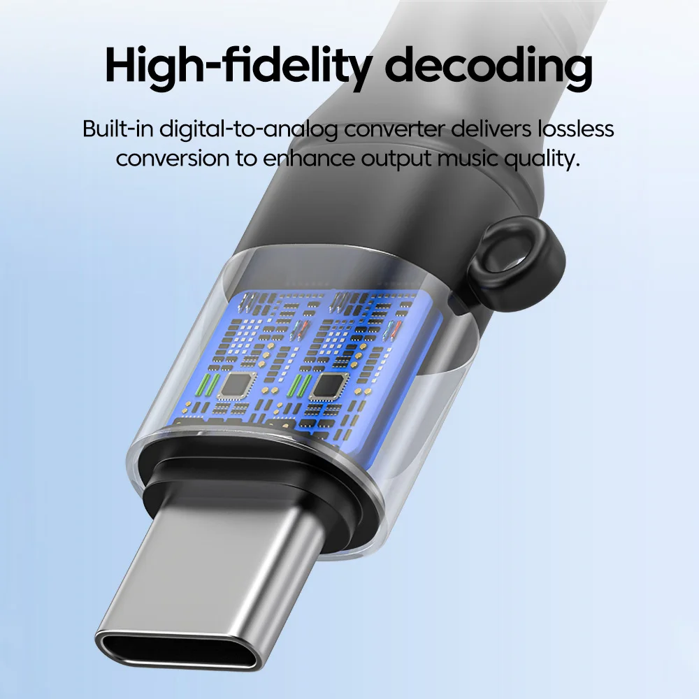 Universal Type C to 3.5mm Audio Adapter with DAC Chip