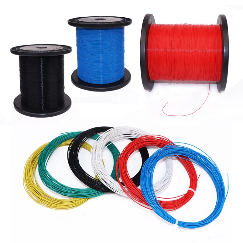 UL10064 FEP ลวด 26/28/30/32/34/36/40AWG PTFE พลาสติก Ultra Fine Micro สาย 10/20/50M บัดกรีการนําไฟฟ้าสูงทองแดงสาย 1