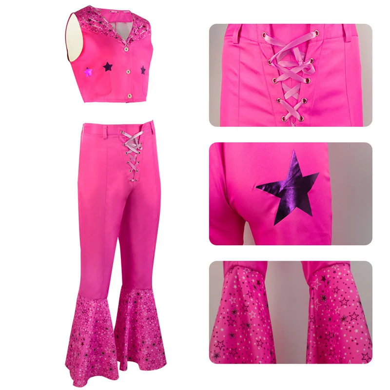Disfraz de Cosplay de Barbie para mujer y niña, ropa de moda, pantalones  superiores rosas, uniforme de Halloween, traje de fiesta de carnaval, 2023  - AliExpress