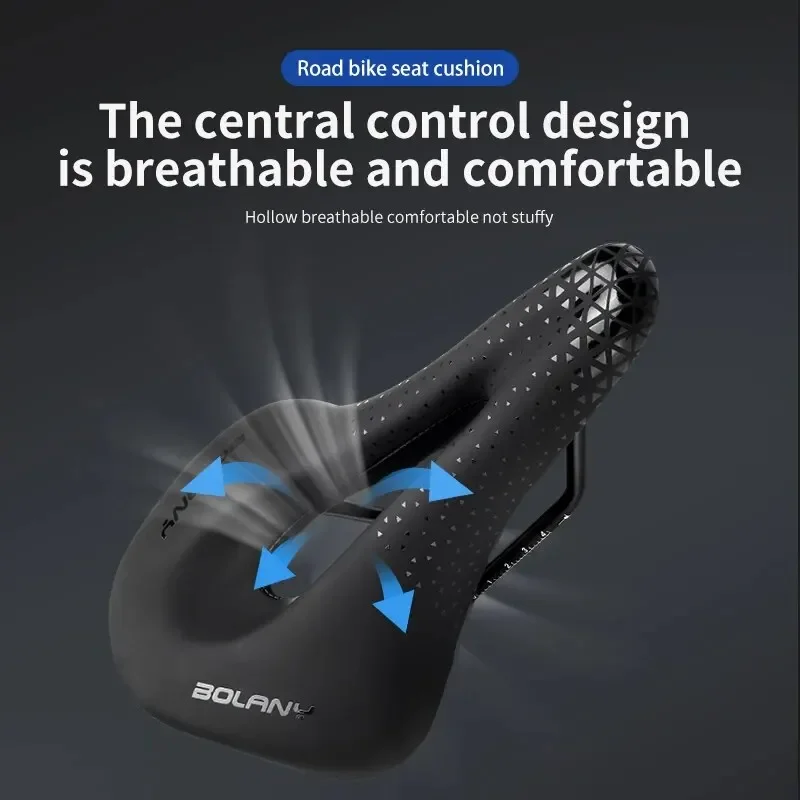 Bicycle Saddle PU Leather Ultralight Breathable Comfortable MTB Bike Seat Accessories
