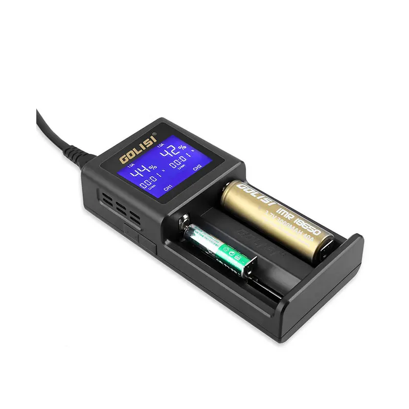Original Golisi s2 s4 s6 Carregador de Bateria 2a Lcd Carregador Inteligente para 18650 21700 20700 aa Aaa Bateria Li-ion Recarregável - Image 3